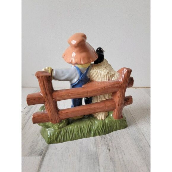 Ceramic scarecrow Harvest Farm Decor fall crow Halloween - Picture 6 of 8